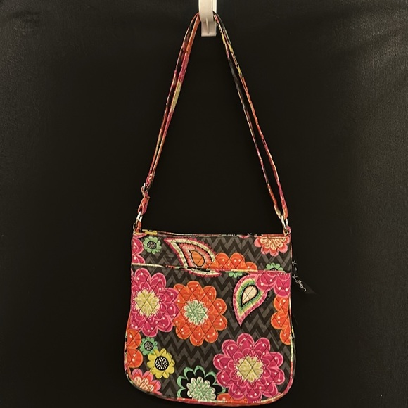 Vera Bradley Ziggy Zinnia Triple Zip Hipster Crossbody - Picture 2 of 7